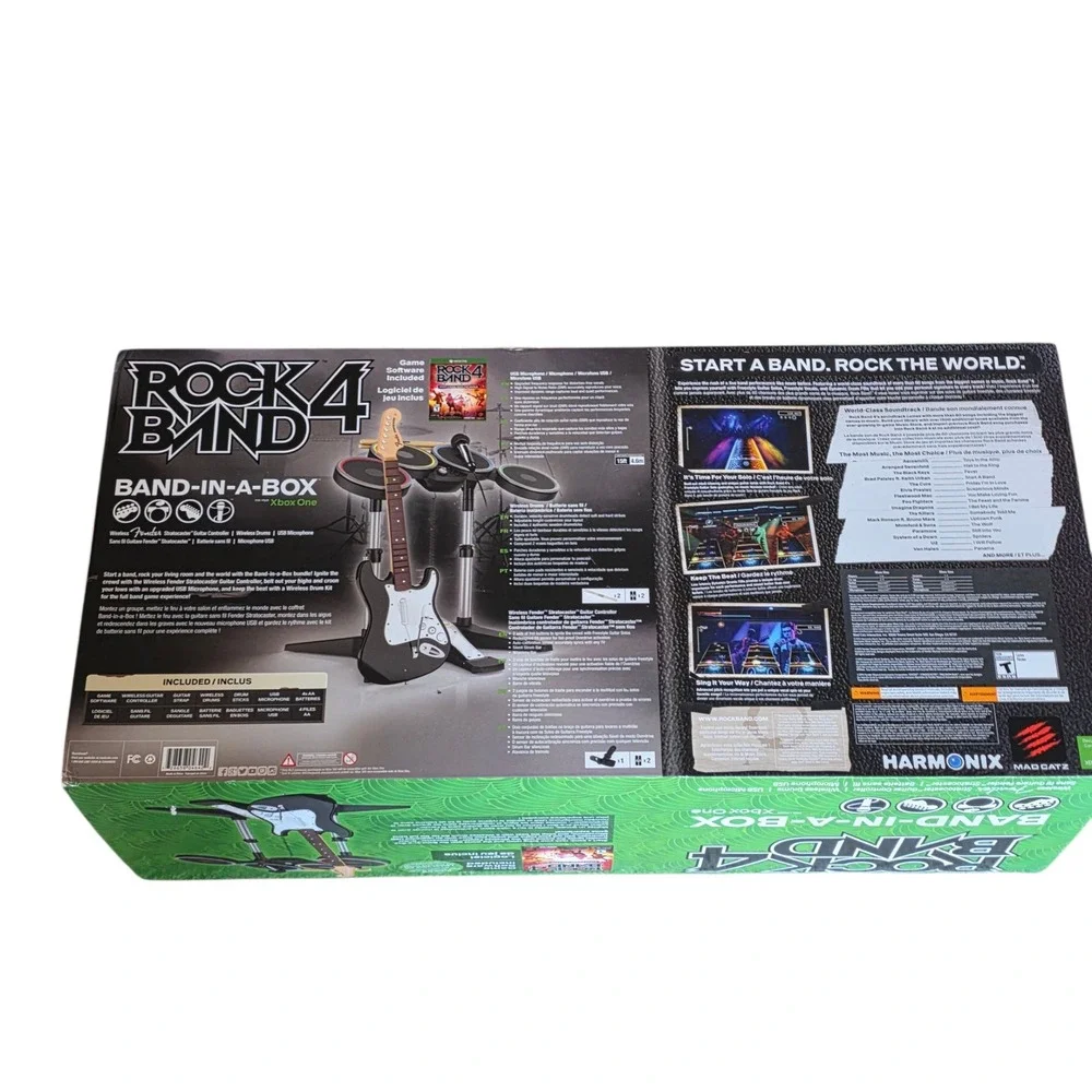 Rock‎ Band 4 Band in a Box Xbox One Game Software Guitar Drums Microphone Set